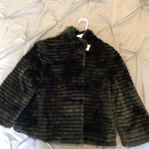 Stunning black faux fur black jacket.